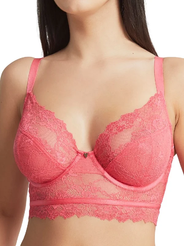 Selena Longline Plunge Bra - Paradise Pink