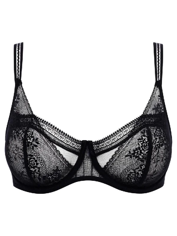 Maddie Half Cup Bra - Black