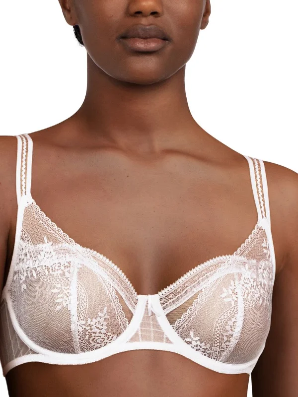 Maddie Half-Cup Bra - White