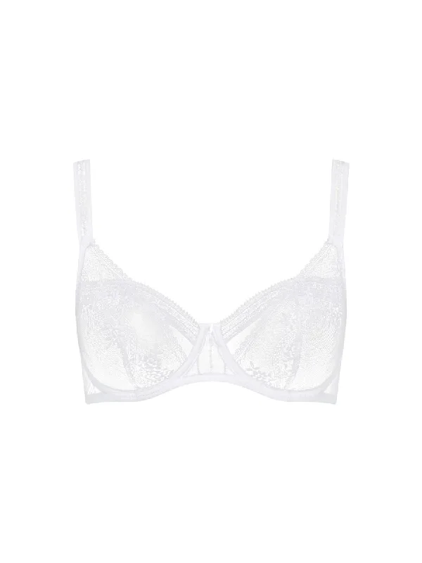 Maddie Half-Cup Bra - White