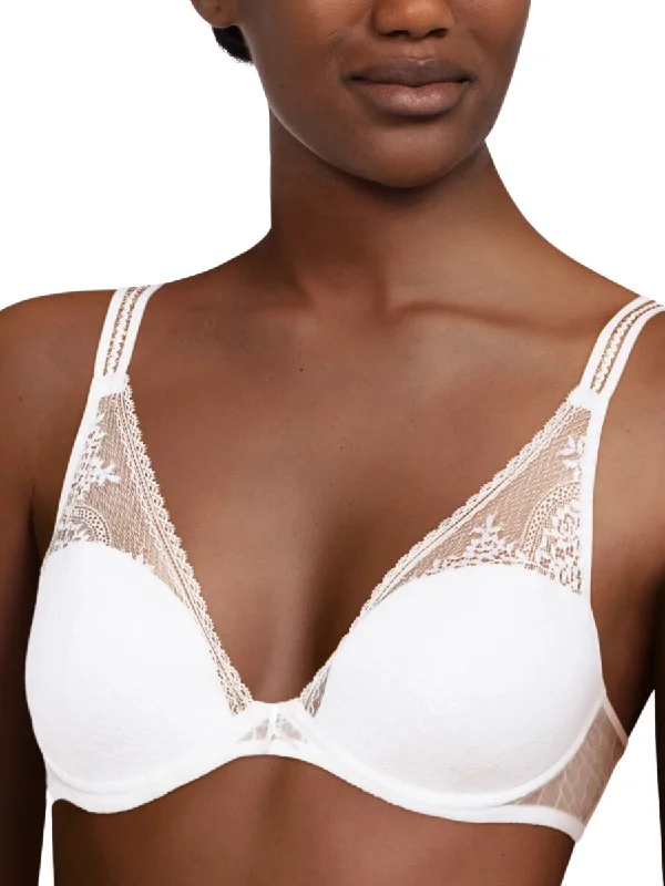 Maddie Plunge T-Shirt Bra - White