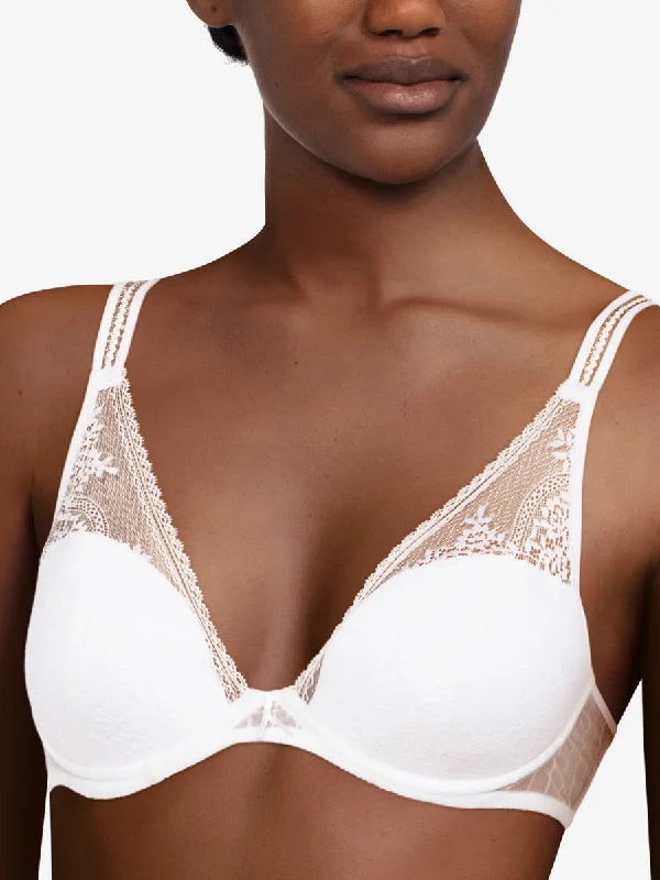 Maddie Plunge T-Shirt Bra - White