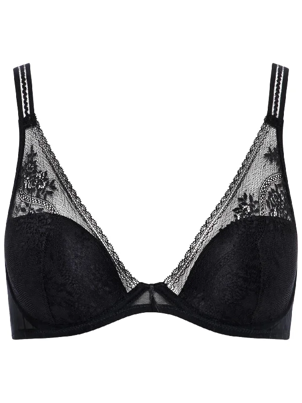 Maddie Plunge T-Shirt Bra - Black