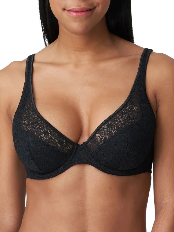 Epirus Half Padded Plunge Bra - Black