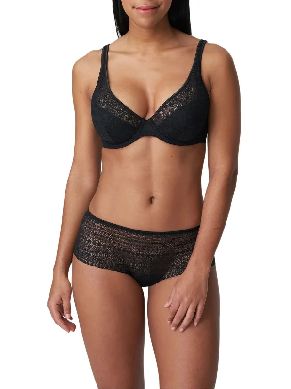 Epirus Half Padded Plunge Bra - Black