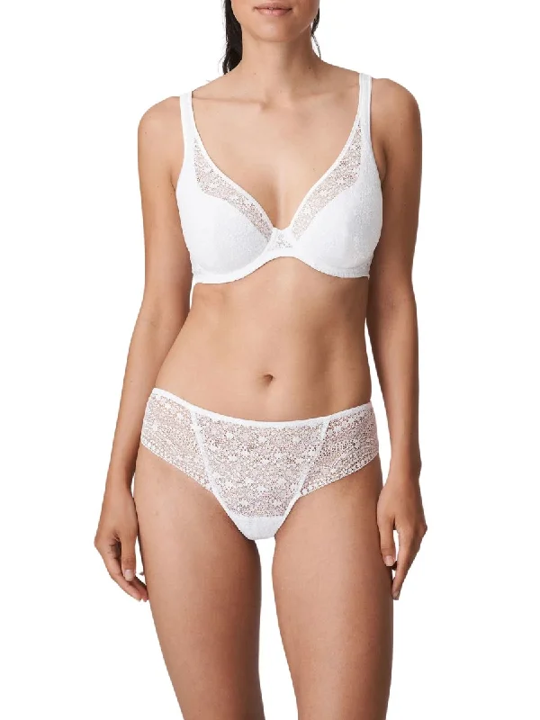 Epirus Half Padded Plunge Bra - White