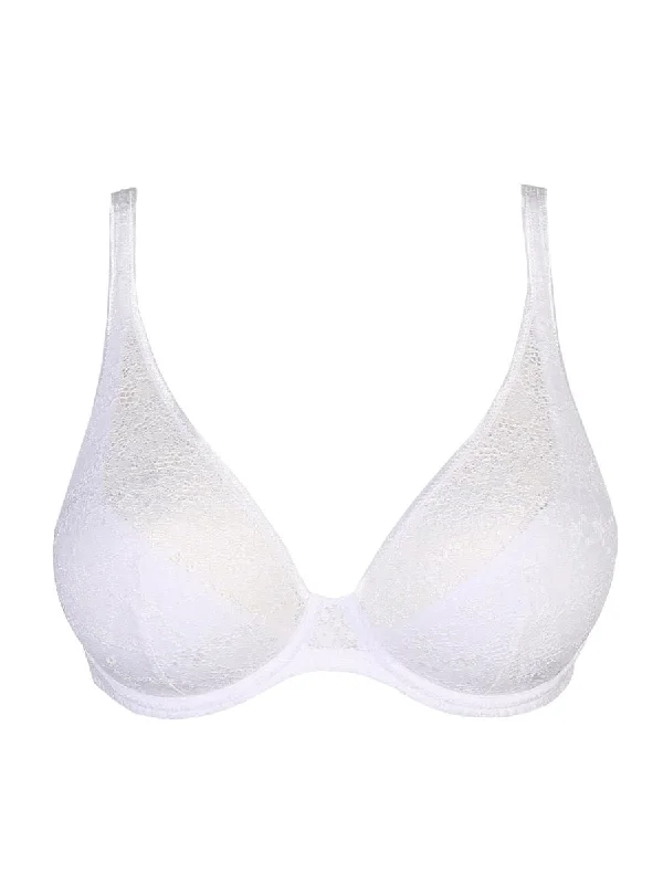 Epirus Half Padded Plunge Bra - White