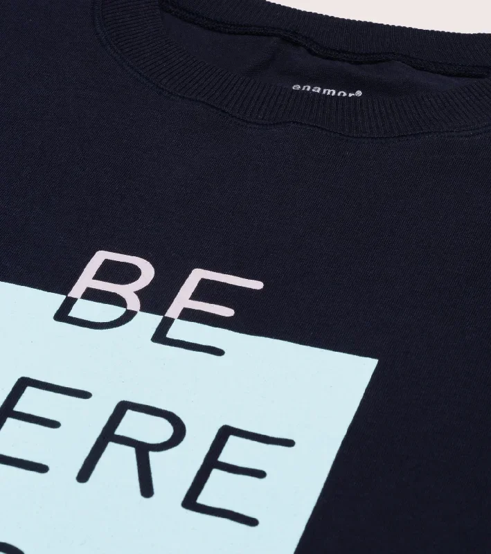 NAVY/ BE HERE GRAPHIC