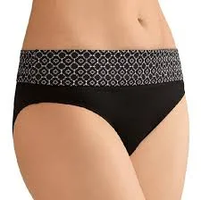 Amoena Ayon High Waist Brief - Black & White 71118