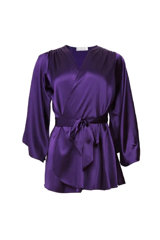 Angel sleeve robe Acai