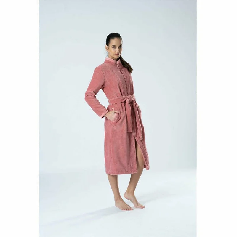 Aspen Bamboo and Cotton Zip-Up Robe with Pockets