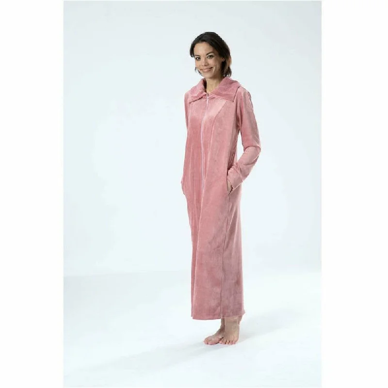 Aspen Long Zip-Up Women's Bamboo Velour Robe