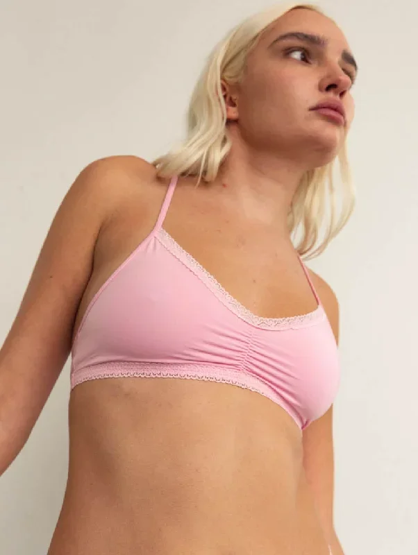 Blush Micro Lace Trim Bralette