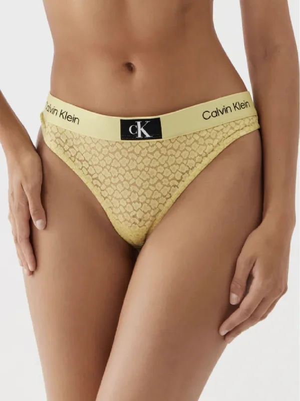 Calvin Klein | CK96 Lace Thong | Celery Green