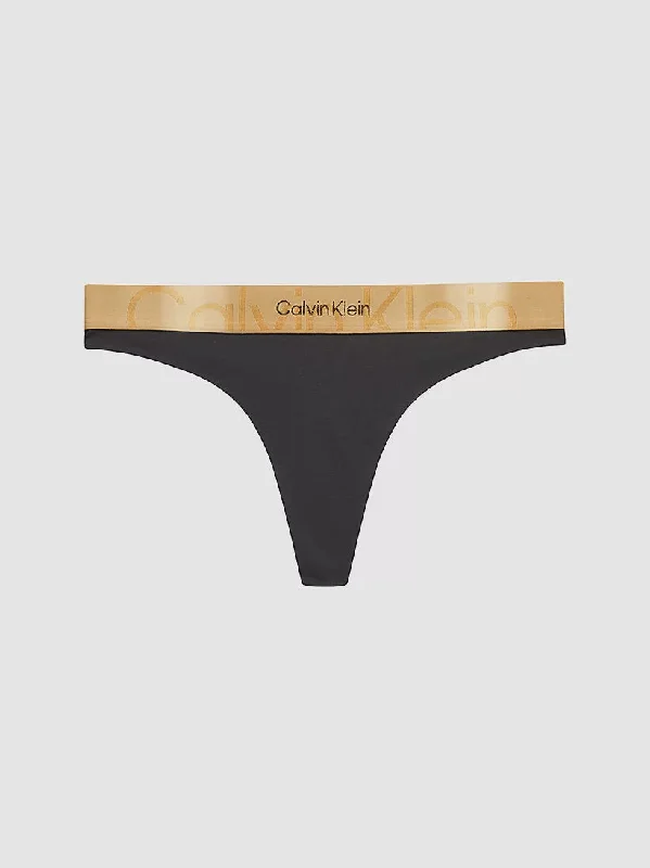 Calvin Klein | Embossed Icon Thong | Gold