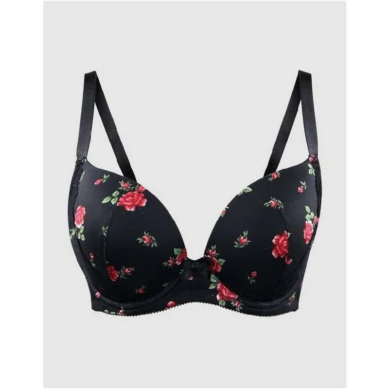 Black W/Rose Print