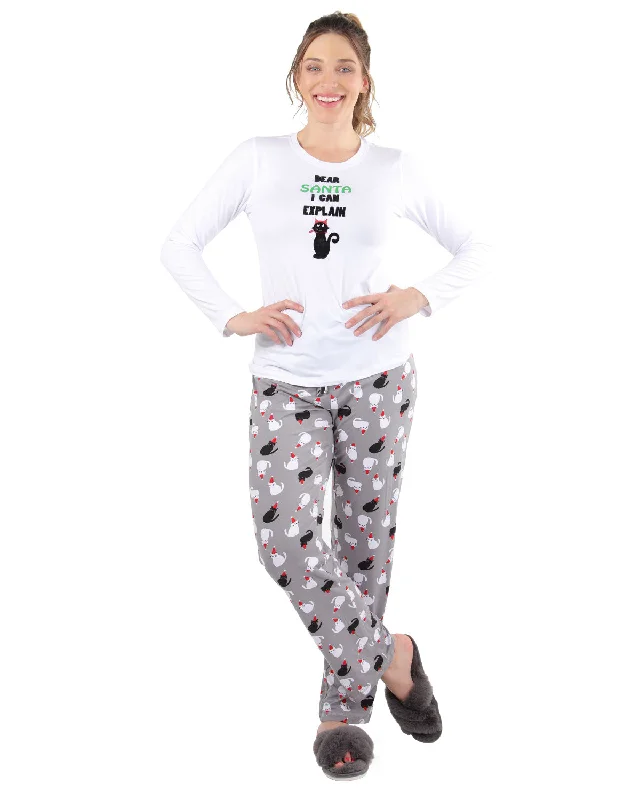 Women's Christmas Dear Santa I Can Explain Two-Piece PJ Set