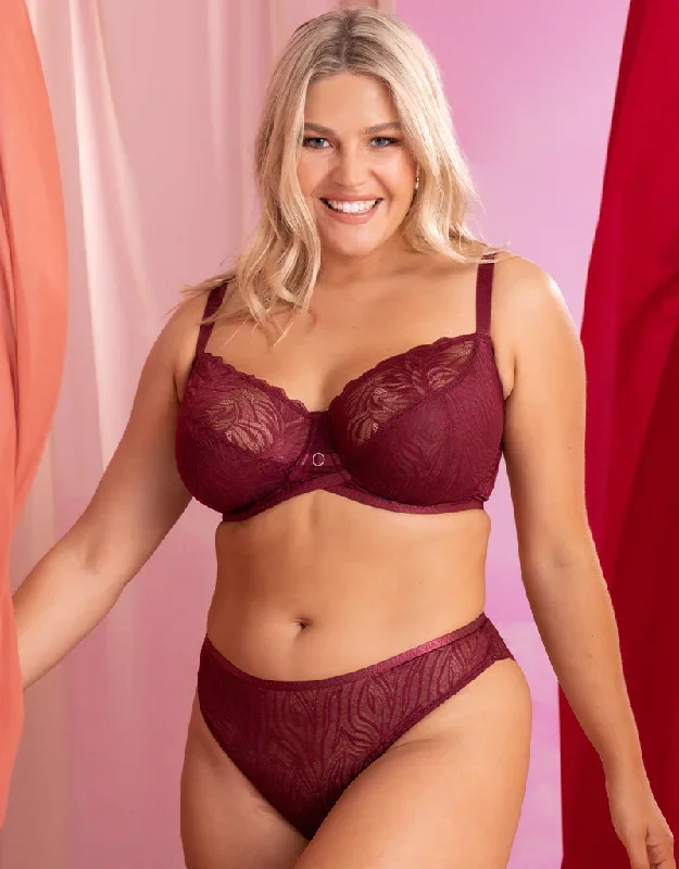 Curvy Kate Lace Daze Balcony Bra Claret