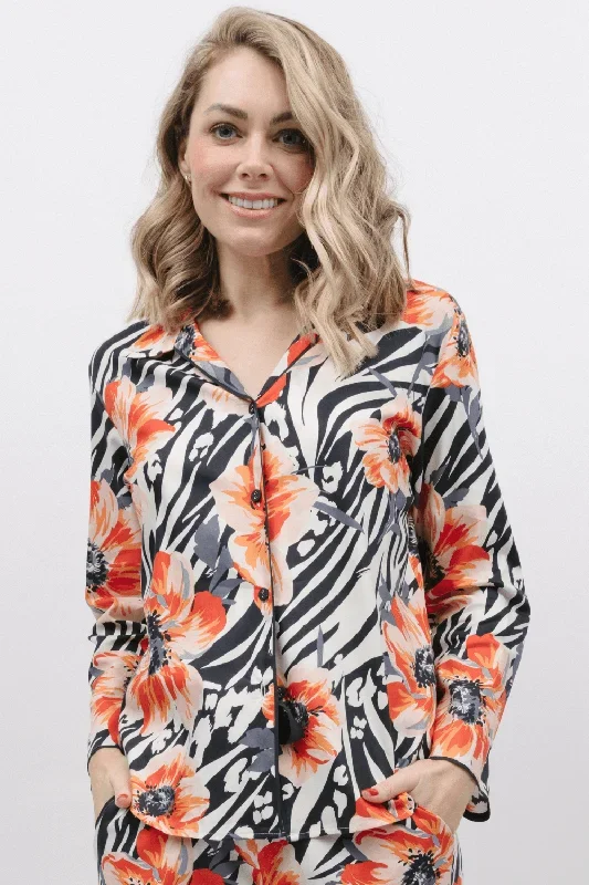 cyberjammies-nicole-animal-floral-print-long-sleeve-pyjama-top