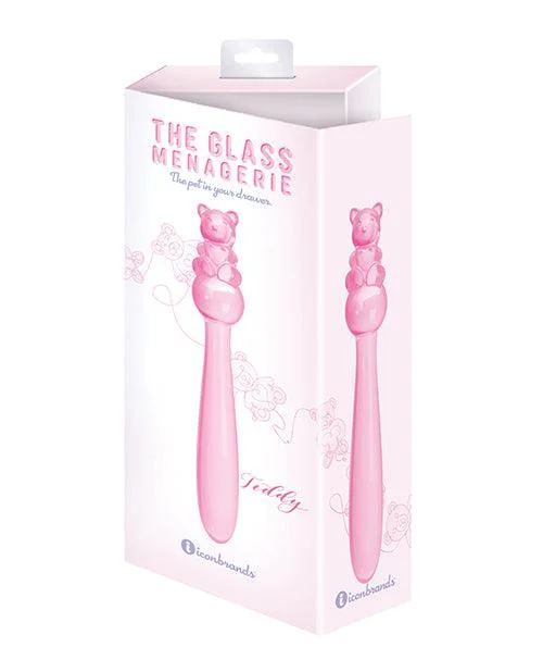 Glass Menagerie Teddy Glass Dildo - Pink