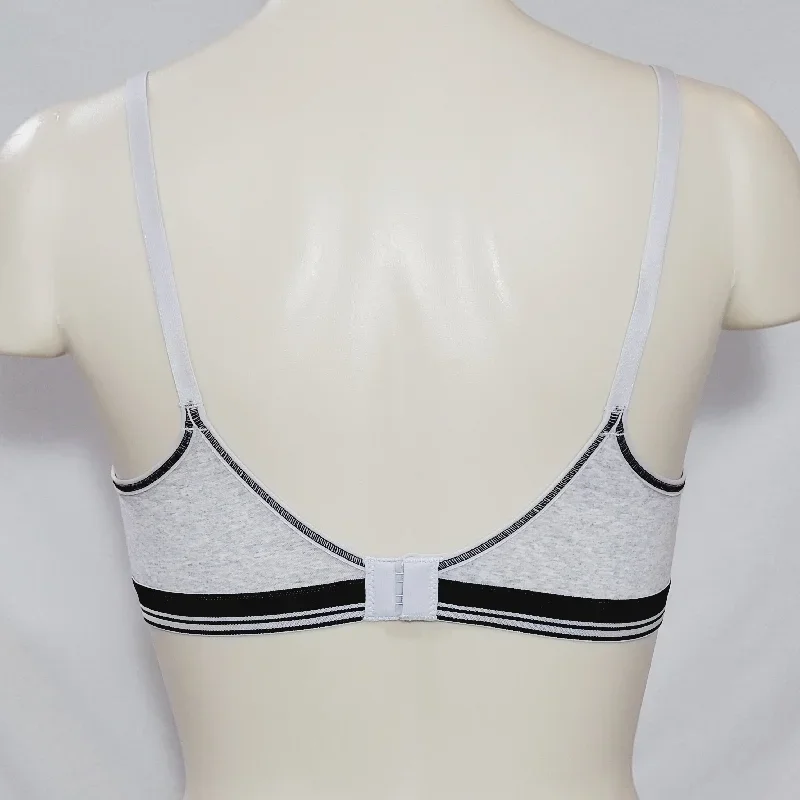 hanes-hc47-cotton-stretch-wire-free-t-shirt-bra-36c-gray-black-nwt