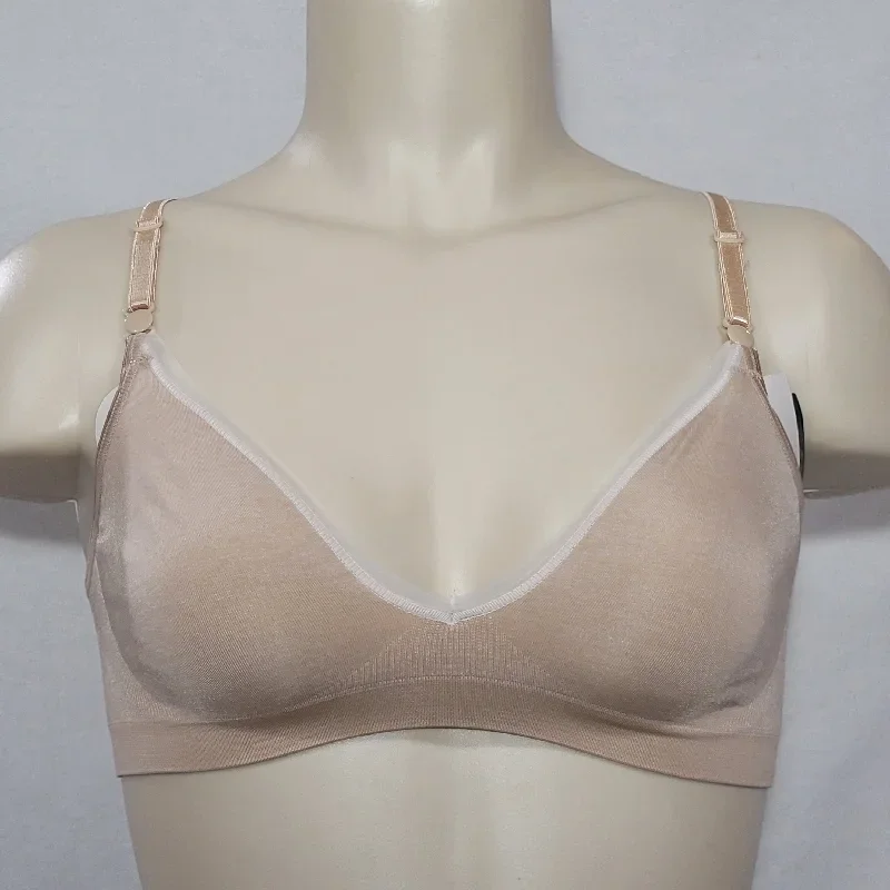 Hanes HCC2 ComfortFlex Seamless Wirefree Bra LARGE Nude NWT