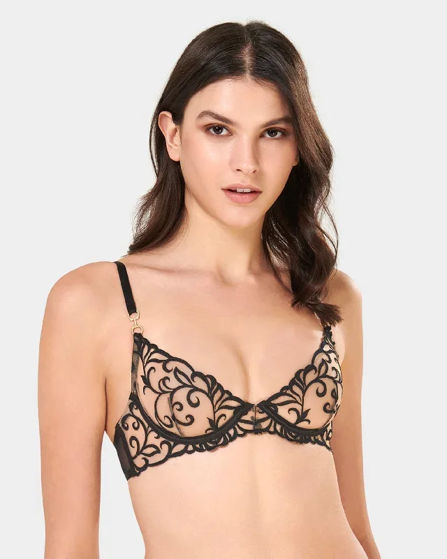 Harriet Eco Bra Black/Sheer