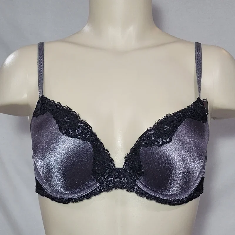 Maidenform 05103 5103 Self Expressions Custom Lift UW Bra 36C Gray & Black