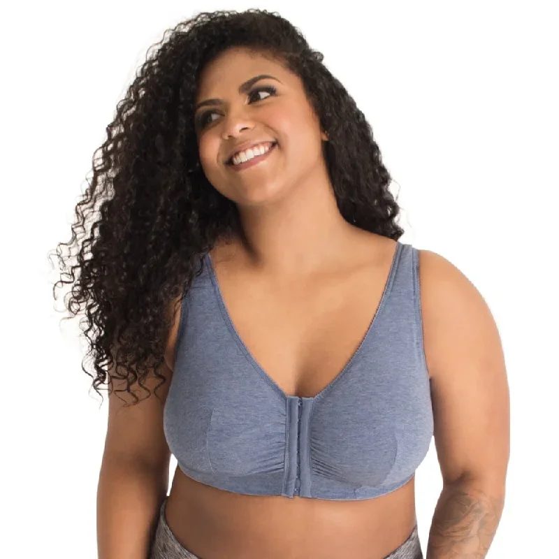 Meryl Front Close Cotton Plus Size Lounge & Sleep Bra