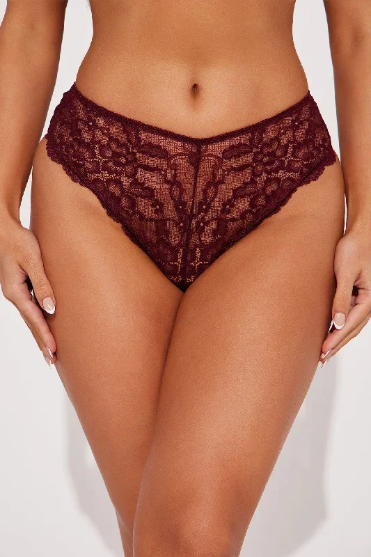 Nova Lace Cheeky Panty - Wine