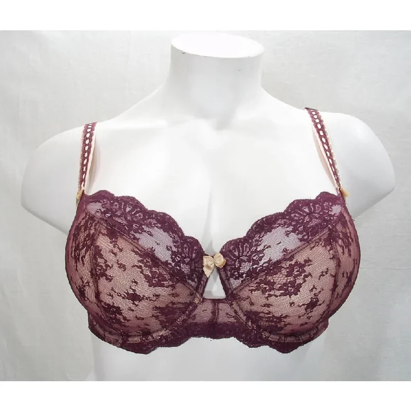 Paramour 115005 by Felina Captivate Unpadded 3 Part Cup UW Bra 32DDD Grape Wine