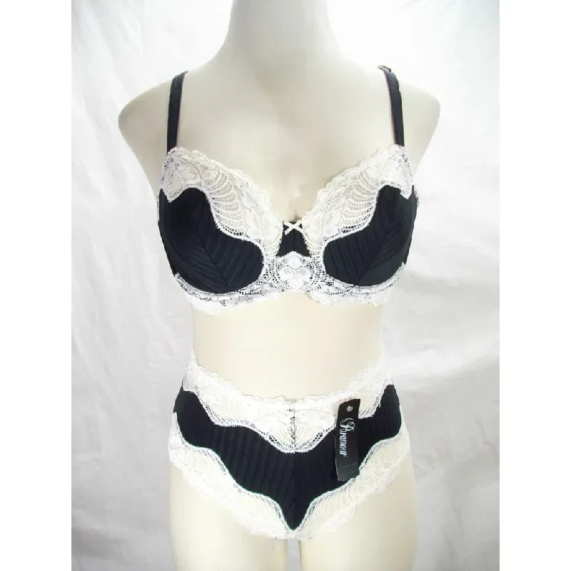 paramour-by-felina-115353-stripe-delight-full-figure-underwire-bra-34ddd-black-ivory-nwt