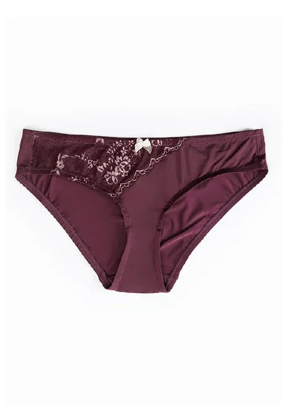 Parisa Leon Lace Hipster Bordeaux