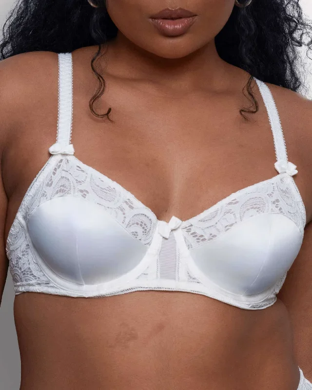 Satin & Lace Longline Bra