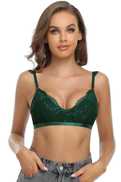 Lace Triangle Breathable Bra Wire Free Bra