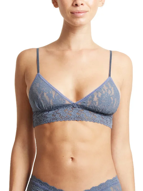 Signature Lace Padded Triangle Bralette Tour Guide Blue Sale