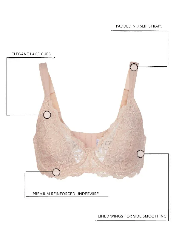 The Ava - Scalloped Lace Underwire Bra