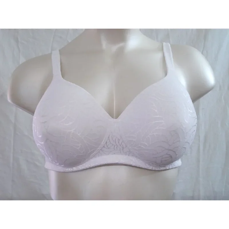 Vanity Fair 72298 Body Shine Full-Coverage Wire Free Bra 42D White Jacquard