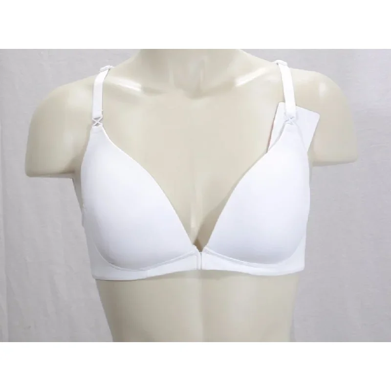 Warners 1012 Elements Of Bliss Front Close Racerback Wire Free Bra 36C White NWT