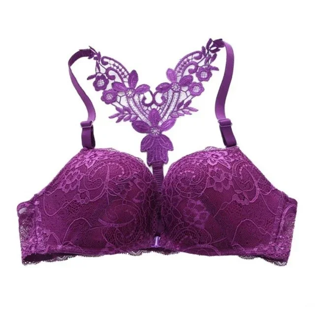 women-bra-front-closure-lace-bra-racer-back-seamless