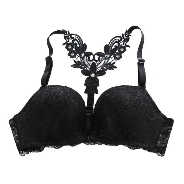 women-bra-front-closure-lace-bra-racer-back-seamless