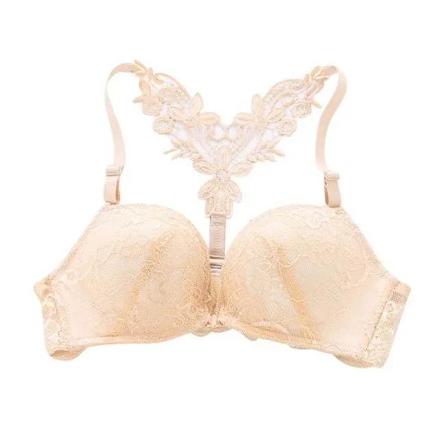 women-bra-front-closure-lace-bra-racer-back-seamless