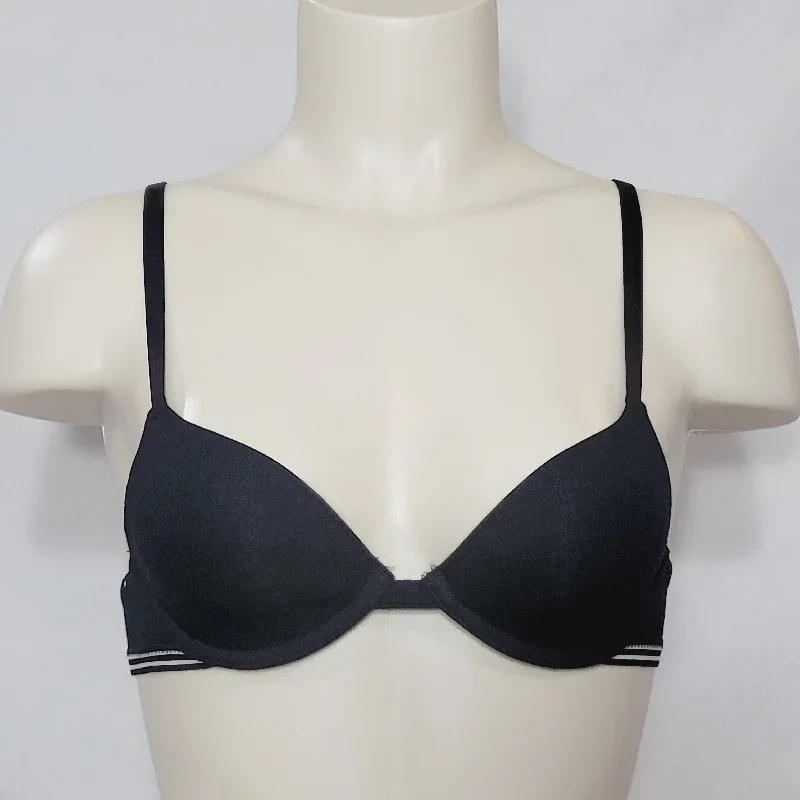 Xhilaration Cotton T-Shirt Convertible UW Bra 32AA Ebony Black