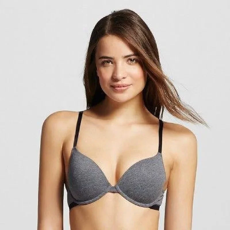 Xhilaration Cotton T-Shirt Convertible UW Bra 32AA Heather Gray